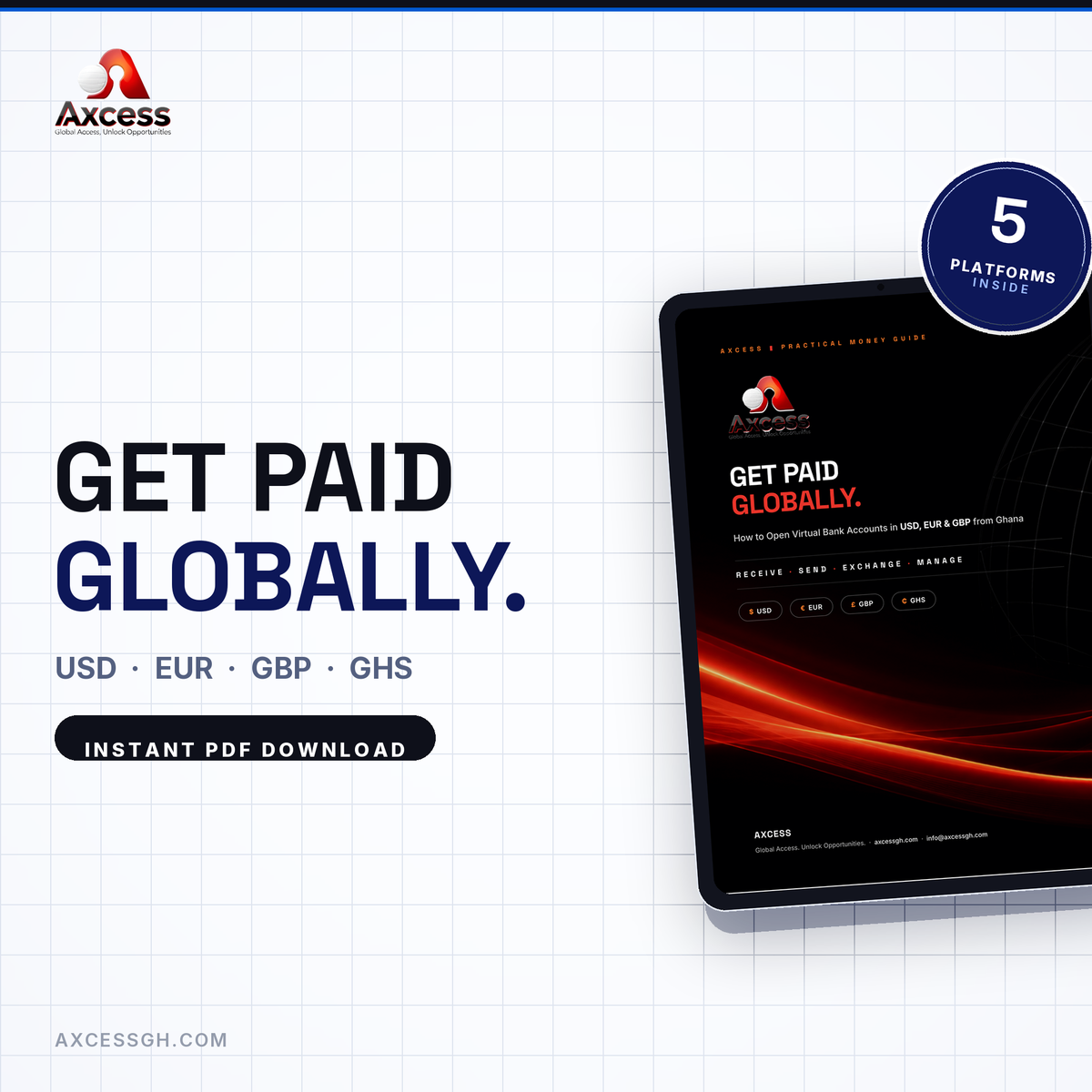 Get Paid Globally: How to Open Virtual Bank Accounts in USD, EUR & GBP from Ghana
